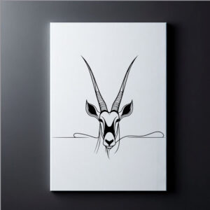 Modern Gemsbok White Canvas - Darkwall