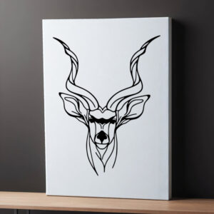 Modern Kudu White Canvas - On table
