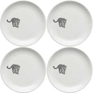 Big Five Leopard Plates add a wild touch to your table setting.