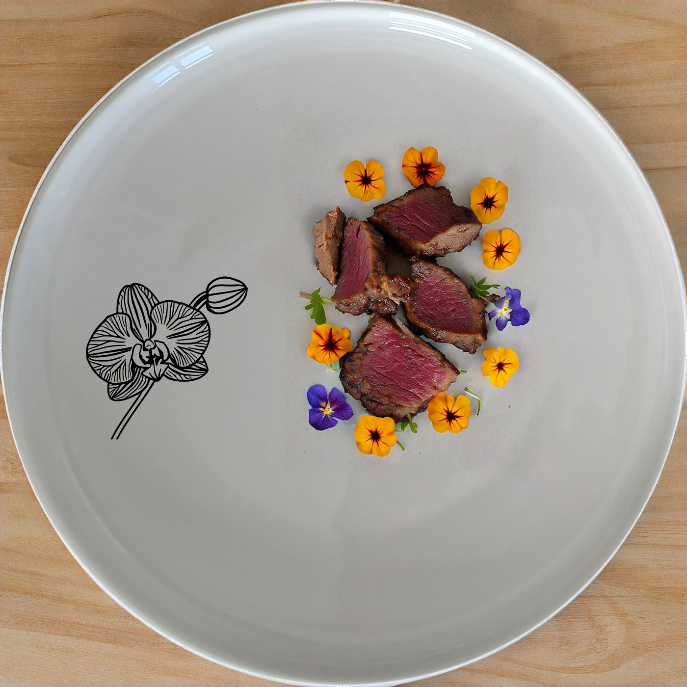 The Orchid Ceramic Side Plate is a versatile and stylish addition to any dining table, perfect for serving small dishes or snacks.
