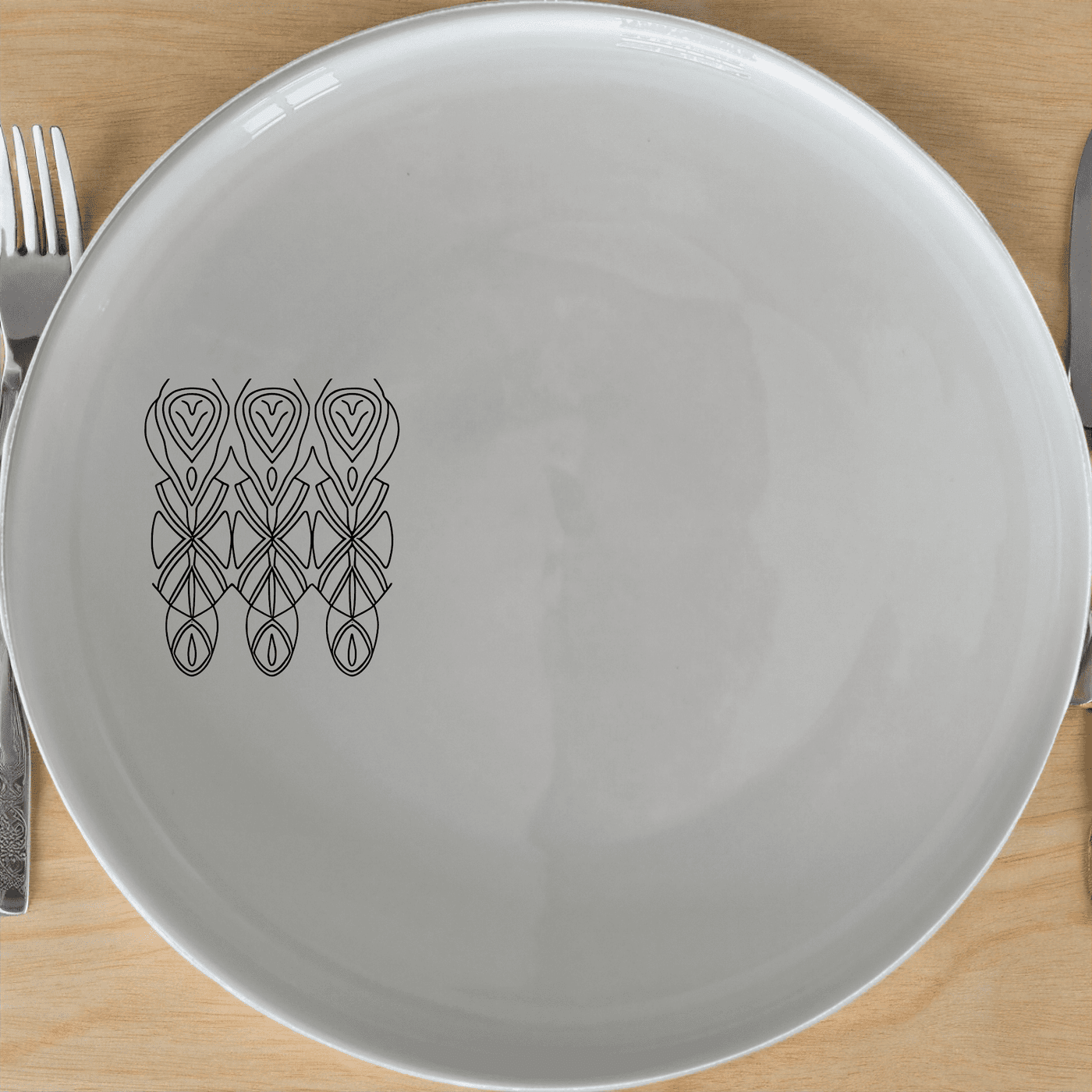 The African Geometric Tribal Pattern Design Side Plate Set of 4 adds a modern, artistic touch to your dining table with its intricate geometric patterns.