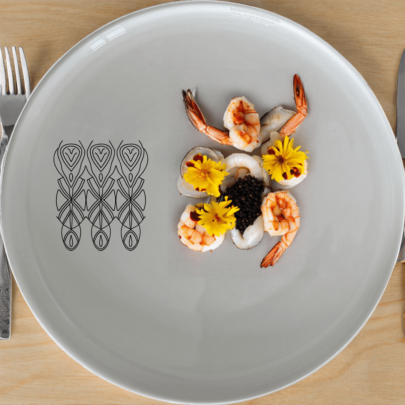 The African Geometric Tribal Pattern Design Side Plate Set of 4 adds a modern, artistic touch to your dining table with its intricate geometric patterns.