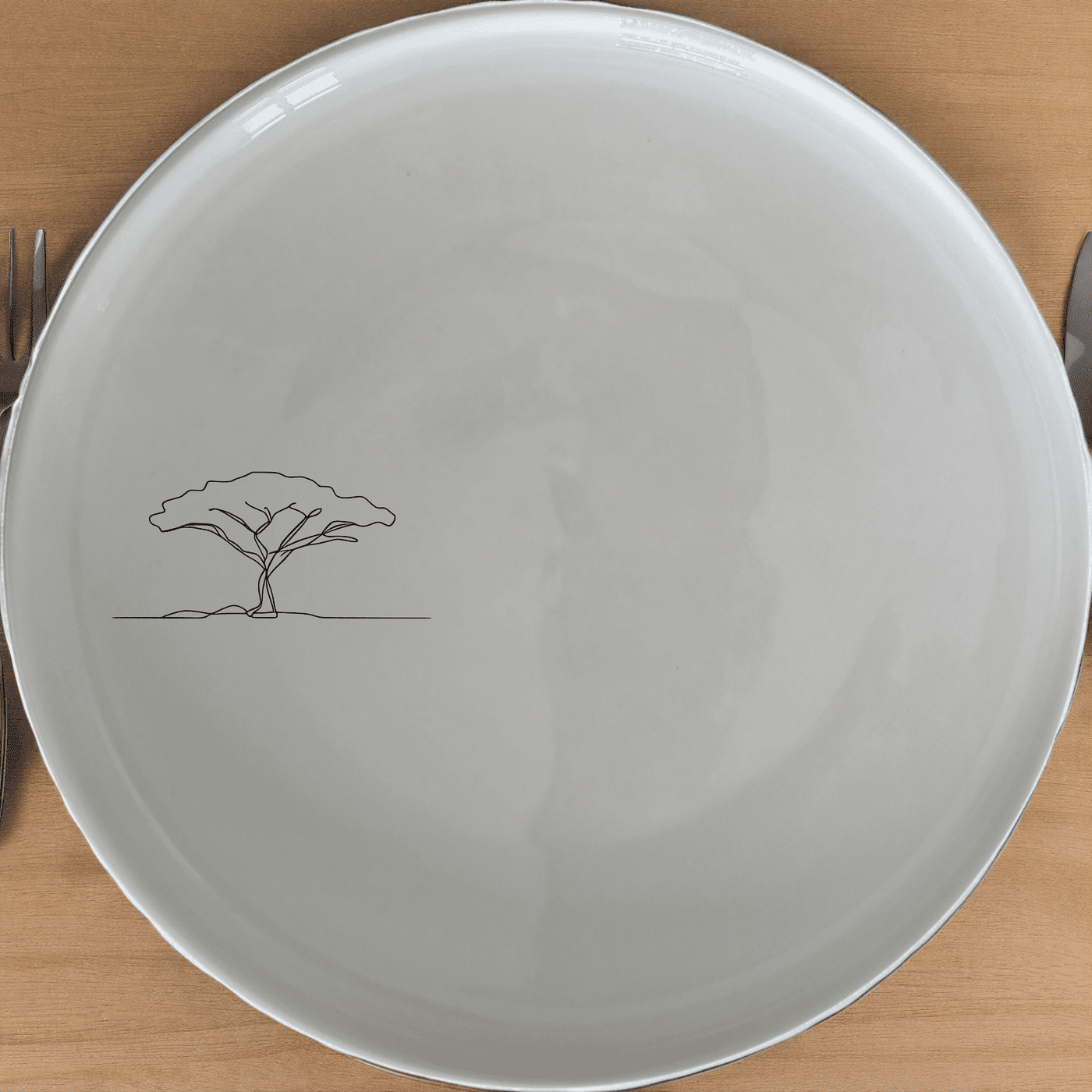 African Sunset Savanna Acacia Tree Dinner Plate Set of 4 features minimalist tree designs perfect for modern dining. Crafted from durable ceramic, these plates are dishwasher and microwave safe, offering both style and practicality for everyday use.