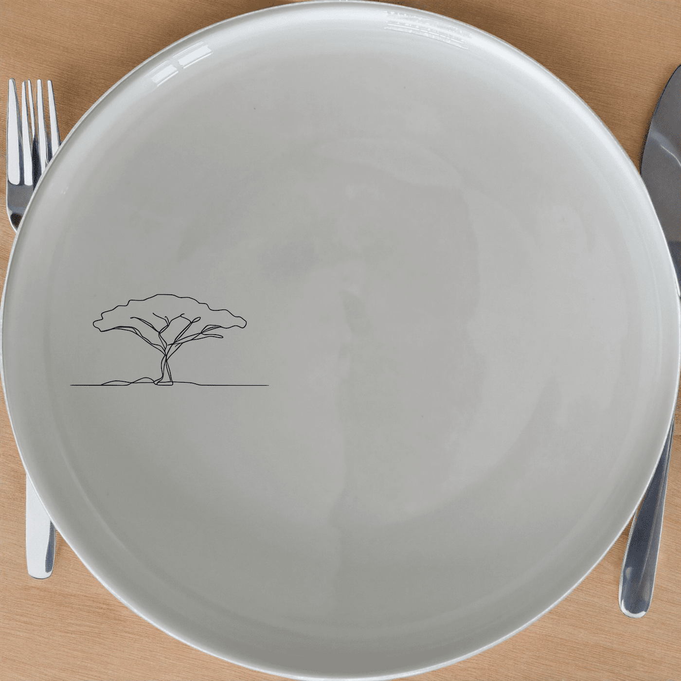 The African Sunset Savanna Acacia Tree Side Plate Set of 4 adds a touch of nature to your dining table with its elegant design.