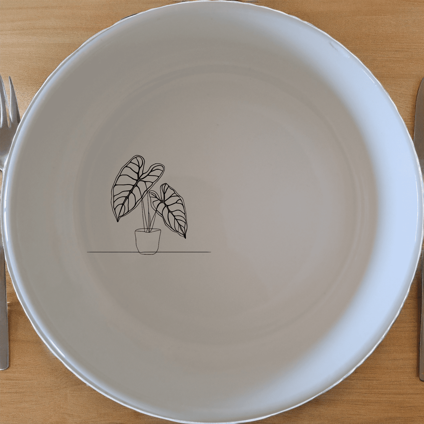 Alocasia Zebrina Bowl Set of 4 adds a touch of nature to your dining table with its elegant design and versatile use.