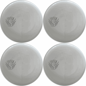 The Aloe Ferox Flower Spike Side Plate Set of 4 adds a touch of nature to your dining table with its elegant design.
