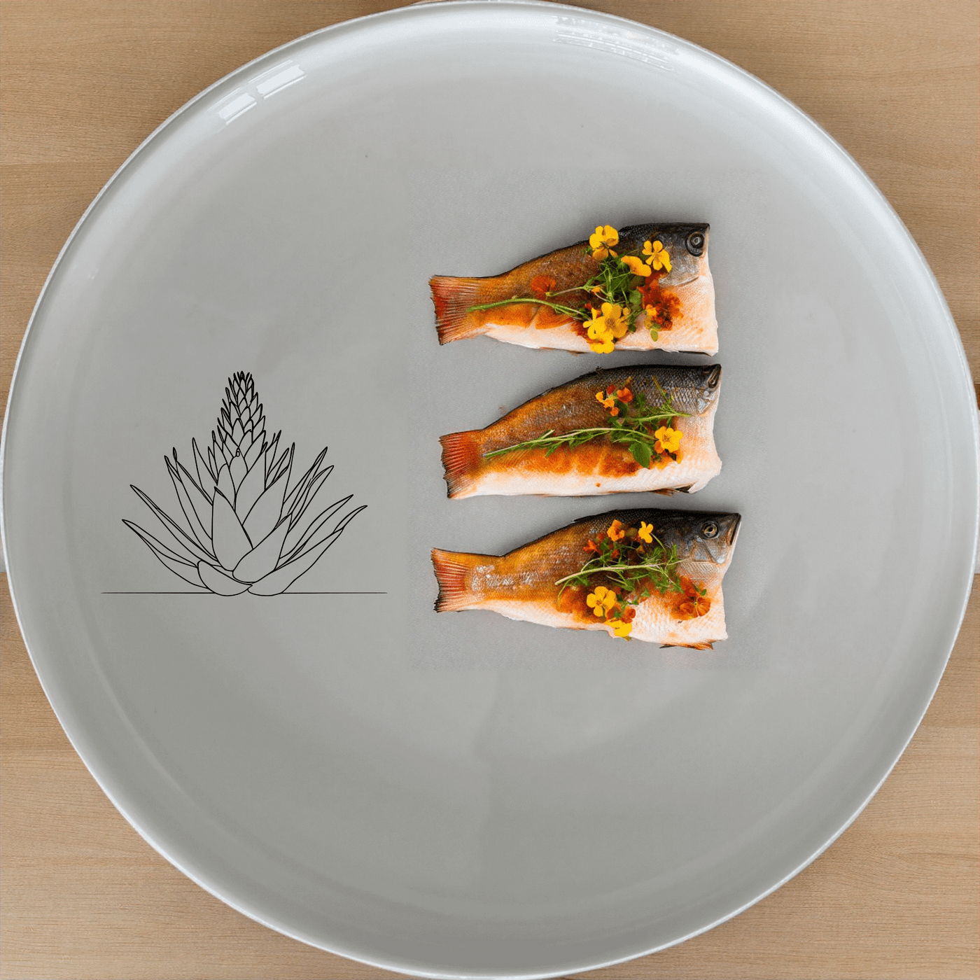 The Aloe Ferox Flower Spike Dinner Plate Set of 4 adds a touch of nature to your dining experience with its elegant design.