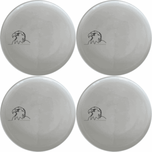 American Bald Eagle Dinner Plate Set of 4 features a sleek, minimalist design perfect for modern dining. This set of four plates showcases an elegant eagle silhouette, ideal for both everyday use and special occasions.