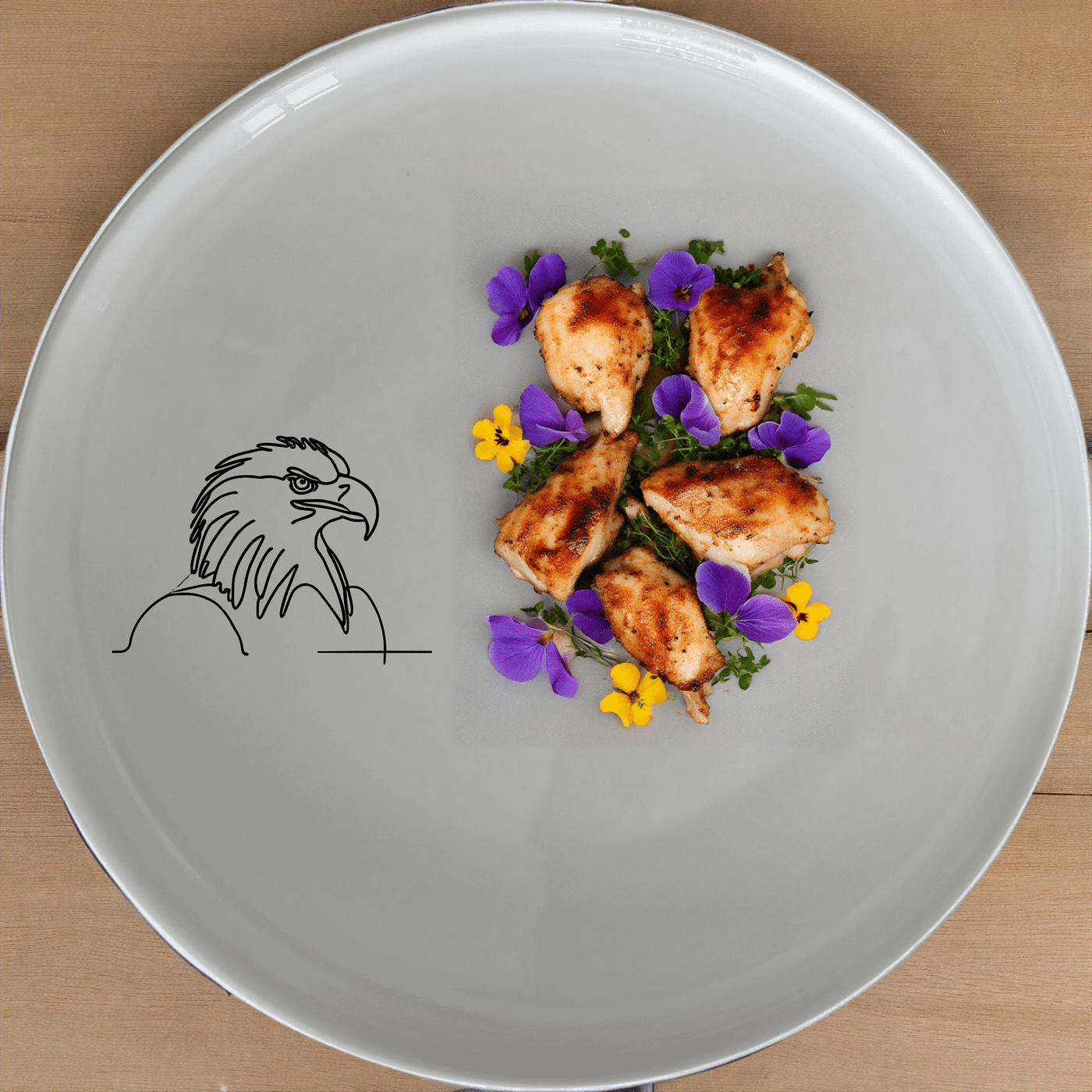 The American Bald Eagle Dinner Plate Set of 4 features a striking silhouette design, perfect for adding a touch of national pride to your dining table.