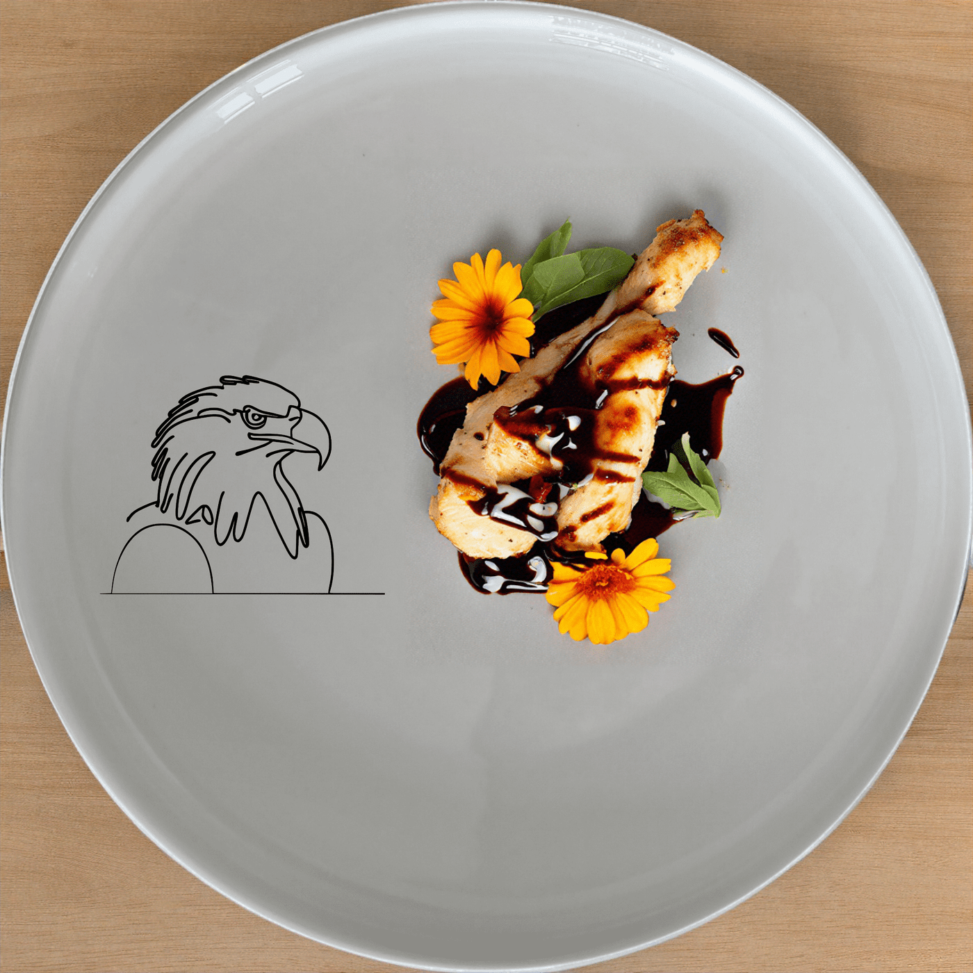 American Bald Eagle Side Plate Set of 4 features a sleek, minimalist design perfect for modern homes. This set of four plates is crafted from durable ceramic and is microwave and dishwasher safe.