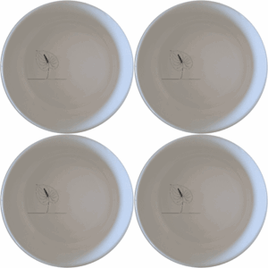 Anthurium Clarinervium Bowl Set of 4 features delicate leaf designs in a modern white ceramic finish, perfect for everyday use or special occasions.