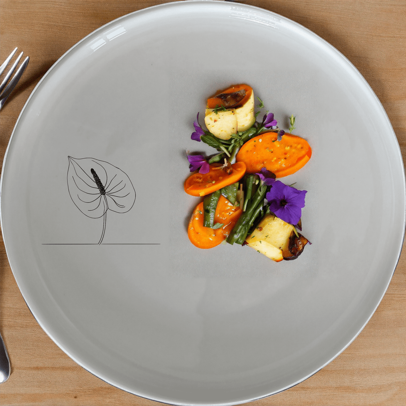 Anthurium Clarinervium Side Plate Set of 4 features elegant botanical designs perfect for modern dining. Crafted from premium ceramic, this set adds a touch of sophistication to any table setting.