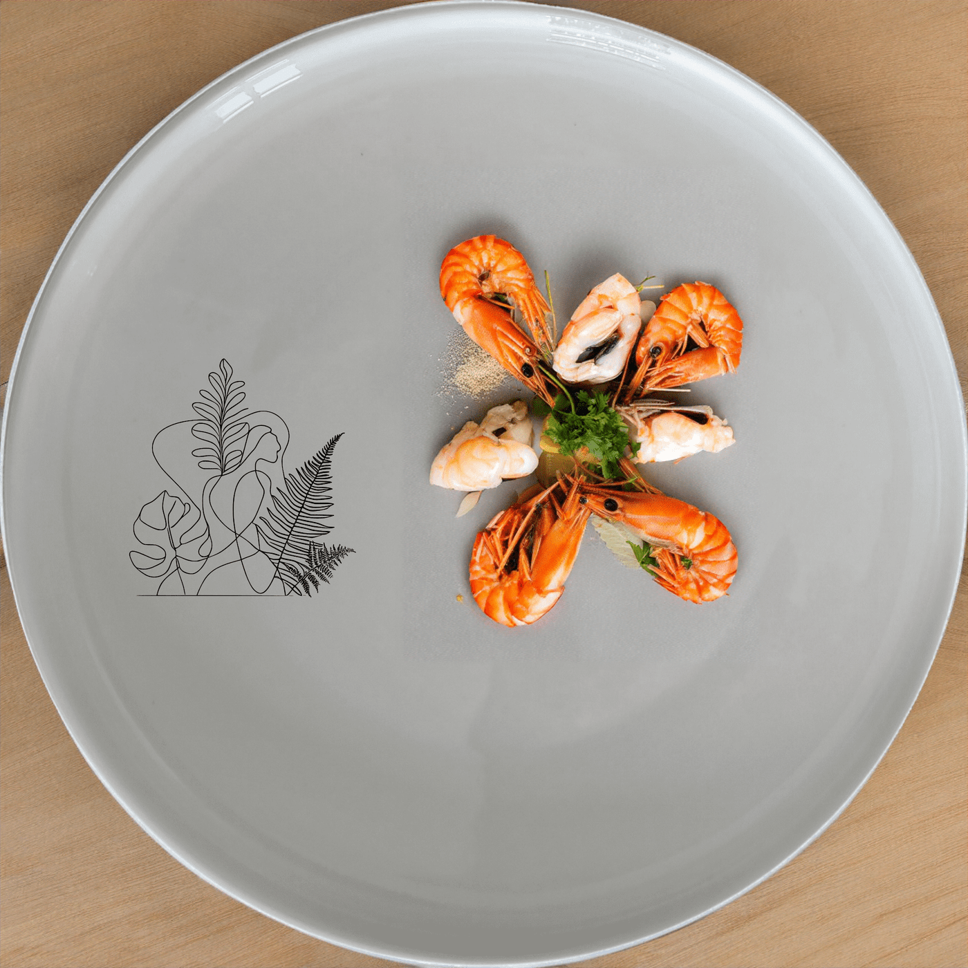 The Aroids Ferns Layered Ecosystem Dinner Plate Set of 4 features intricate botanical designs, perfect for elevating any dining experience.