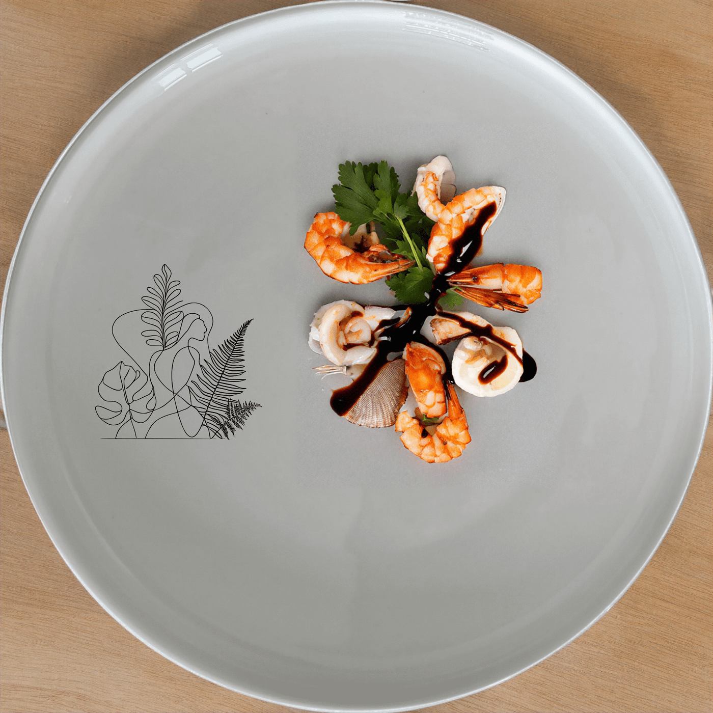 The Aroids and Ferns Side Plate Set of 4 features elegant botanical designs, perfect for modern dining and everyday use.