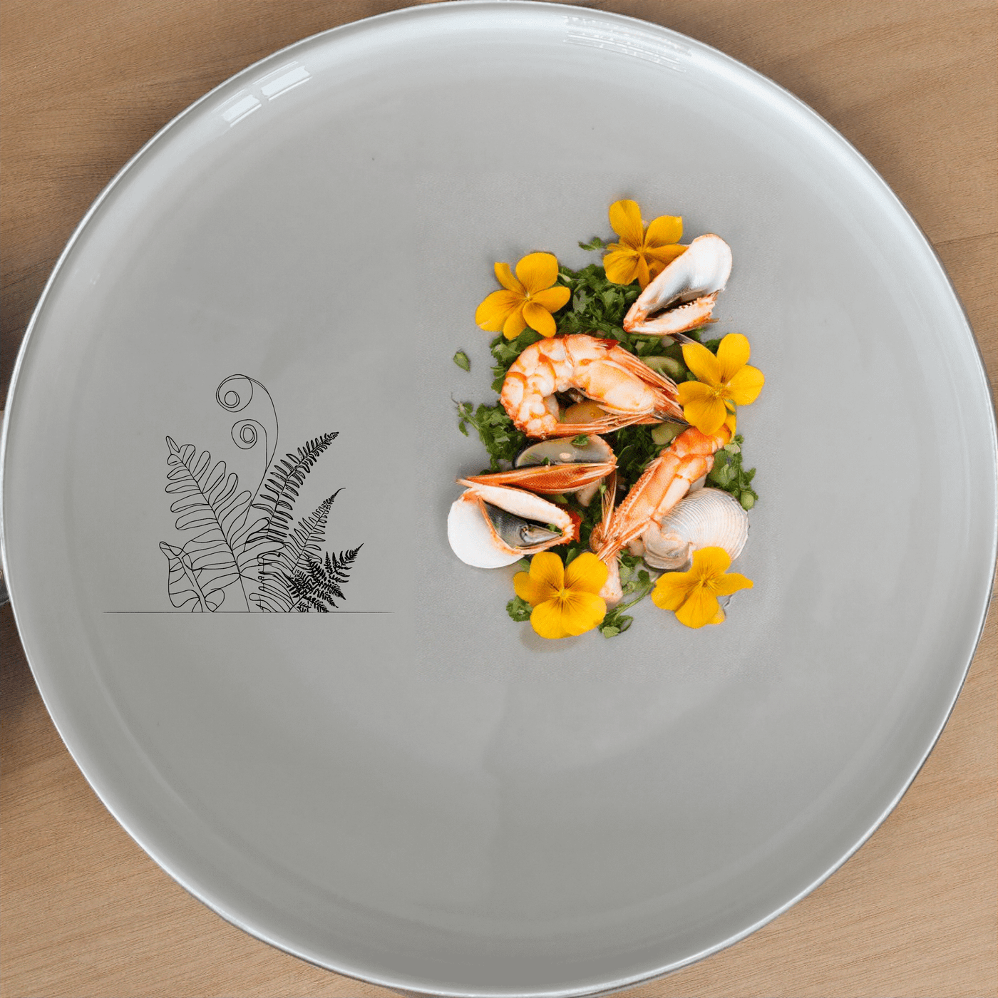 The Aroids and Ferns Side Plate Set of 4 features delicate botanical designs, perfect for adding a touch of nature to your dining table.