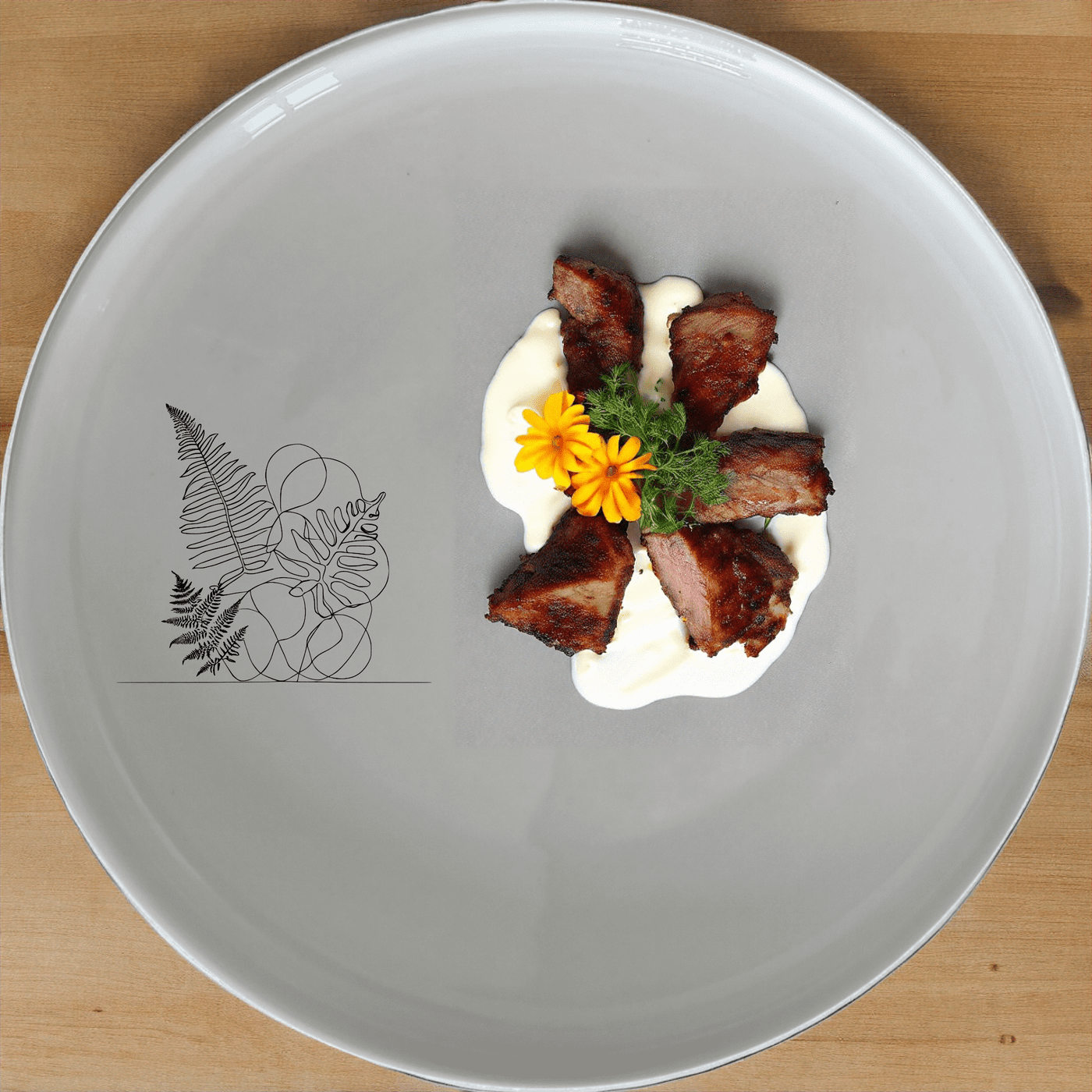 Aroids Ferns Side Plate Set of 4 adds a touch of nature to your dining table with elegant fern and aroid designs.