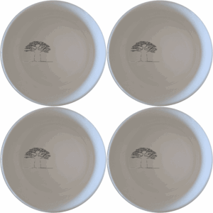 Baobab Tree Silhouette Sunset Bowl Set of 4 is a stunning set of four ceramic bowls featuring a unique baobab tree silhouette design. Perfect for any occasion, these bowls add a touch of elegance to your dining experience.