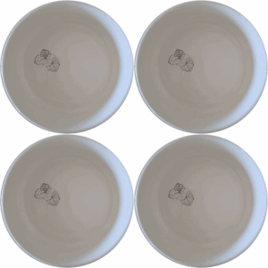 The Begonia Maculata Bowl Set of 4 features delicate botanical designs, perfect for adding a touch of nature to your dining experience.