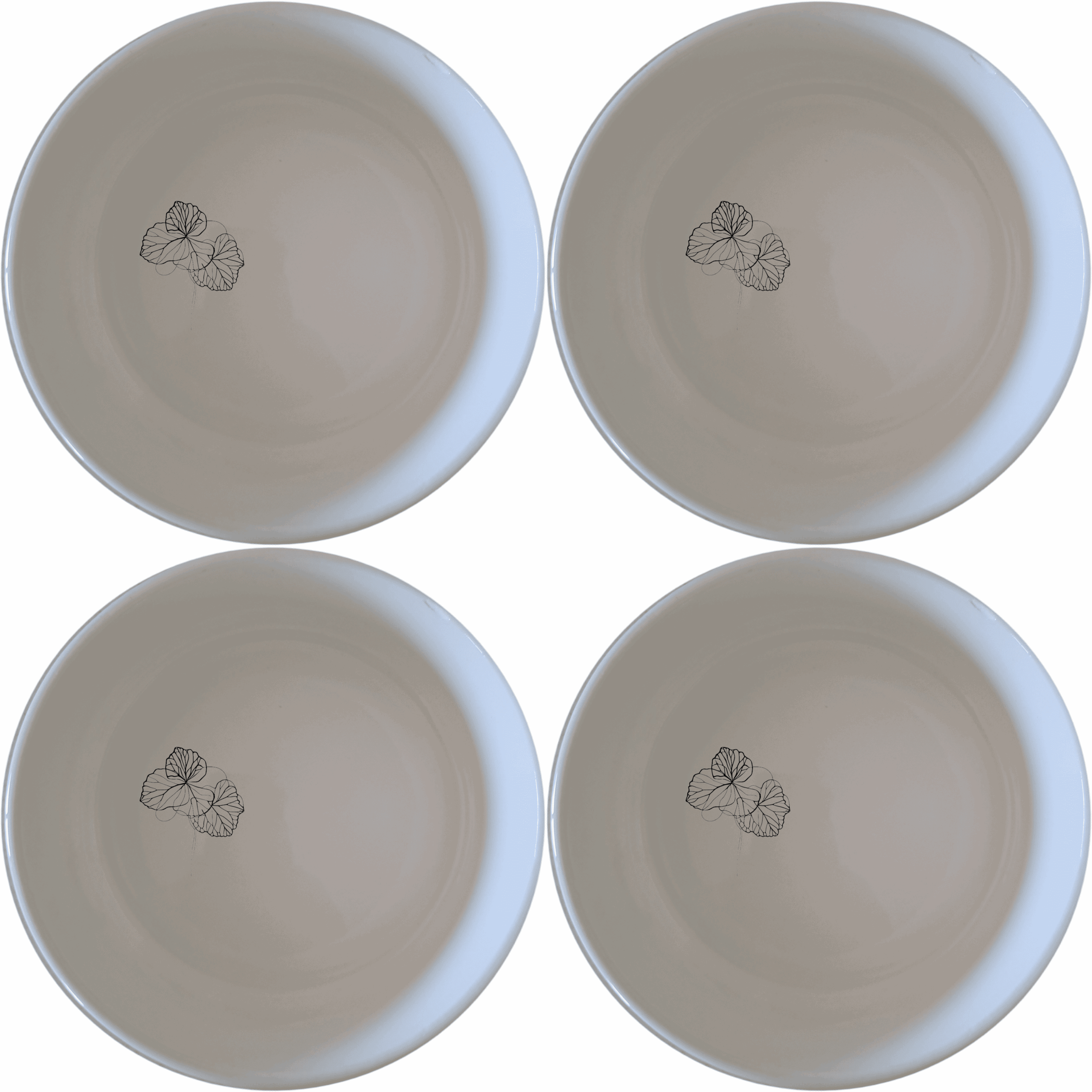 The Begonia Maculata Bowl Set of 4 features delicate botanical designs, perfect for adding a touch of nature to your dining experience.