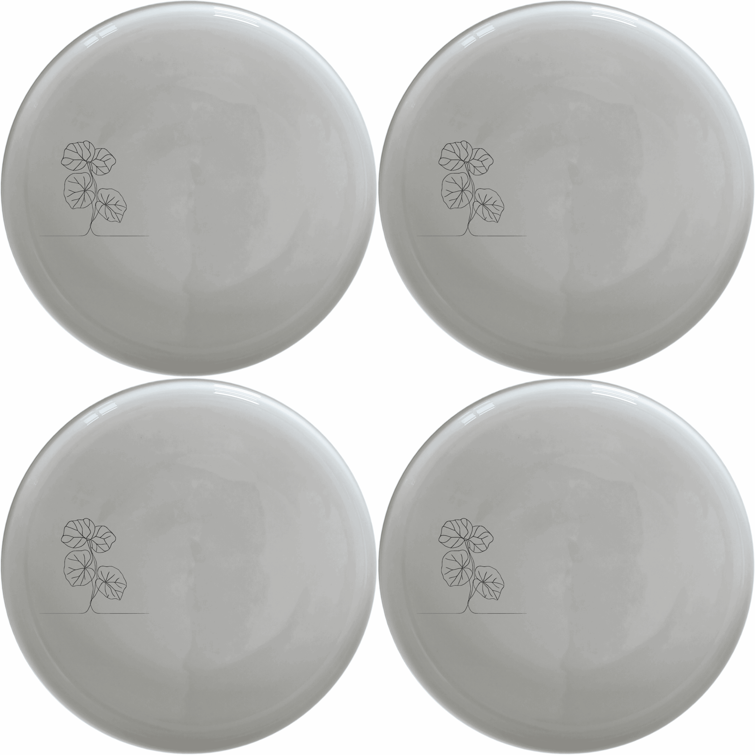 The Begonia Maculata Side Plate Set of 4 adds a touch of nature to your dining table with its elegant design.