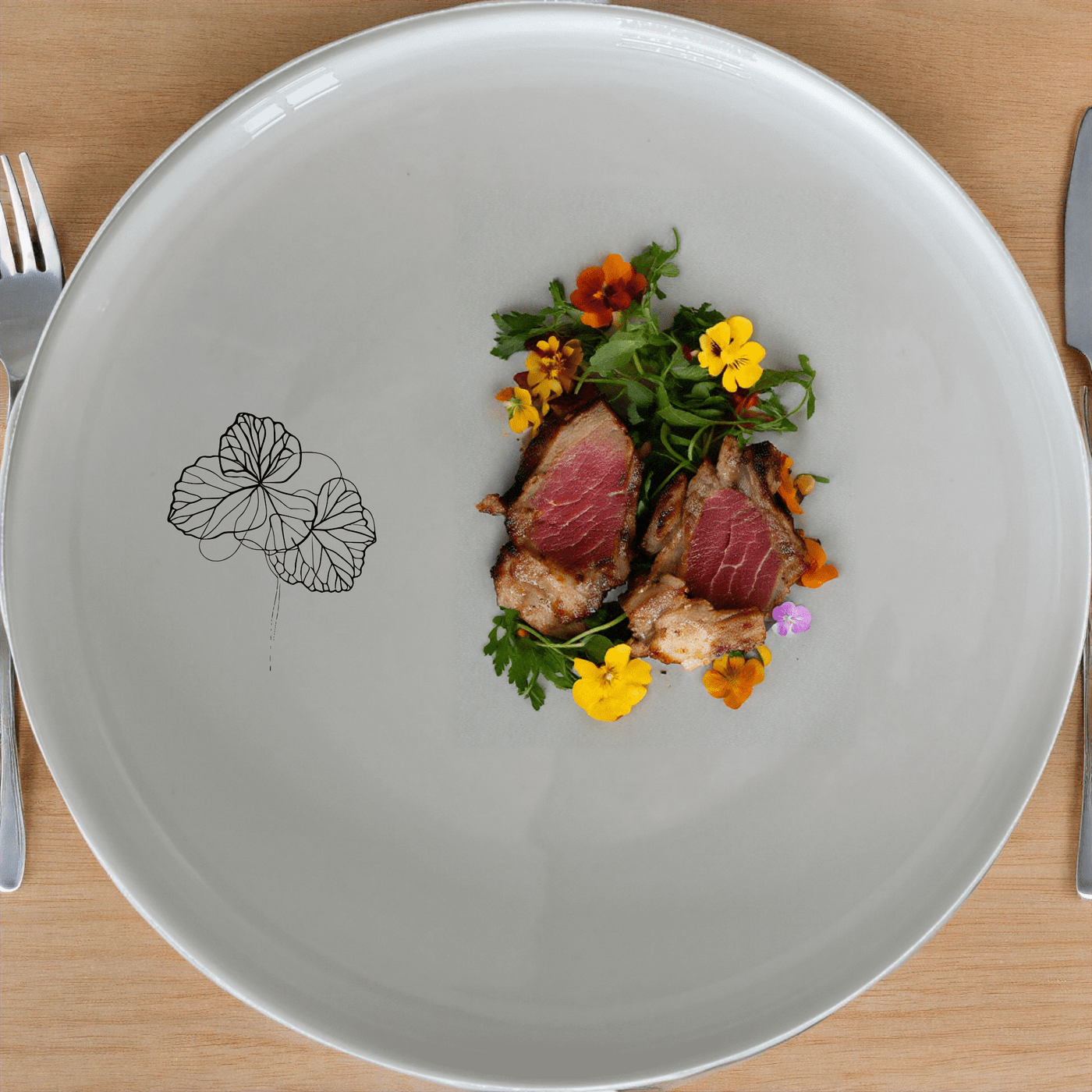 Begonia Maculata Dinner Plate Set of 4 features elegant botanical designs perfect for any dining occasion.