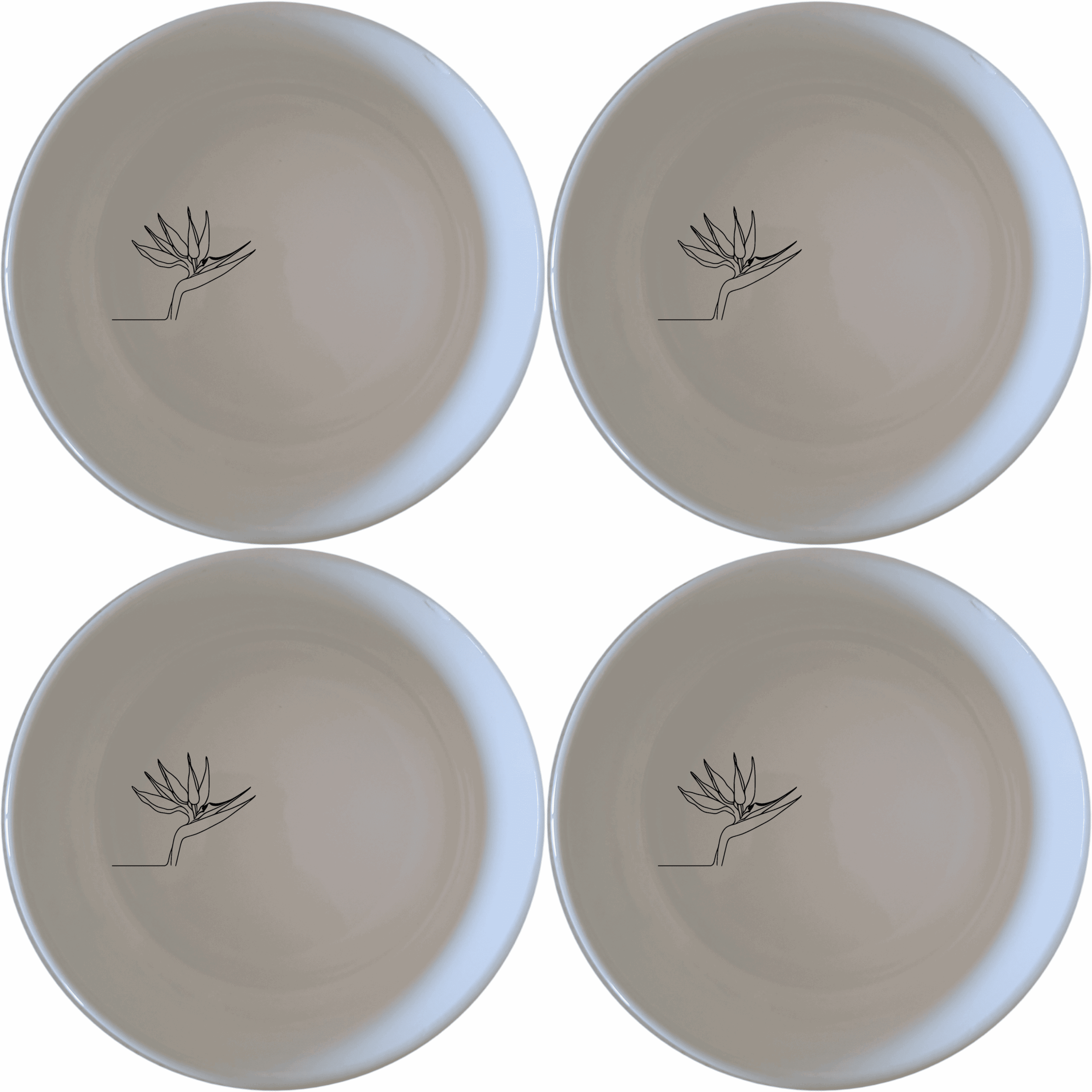 The Bird of Paradise Bowl Set of 4 features a unique design that adds a touch of nature to your dining experience.