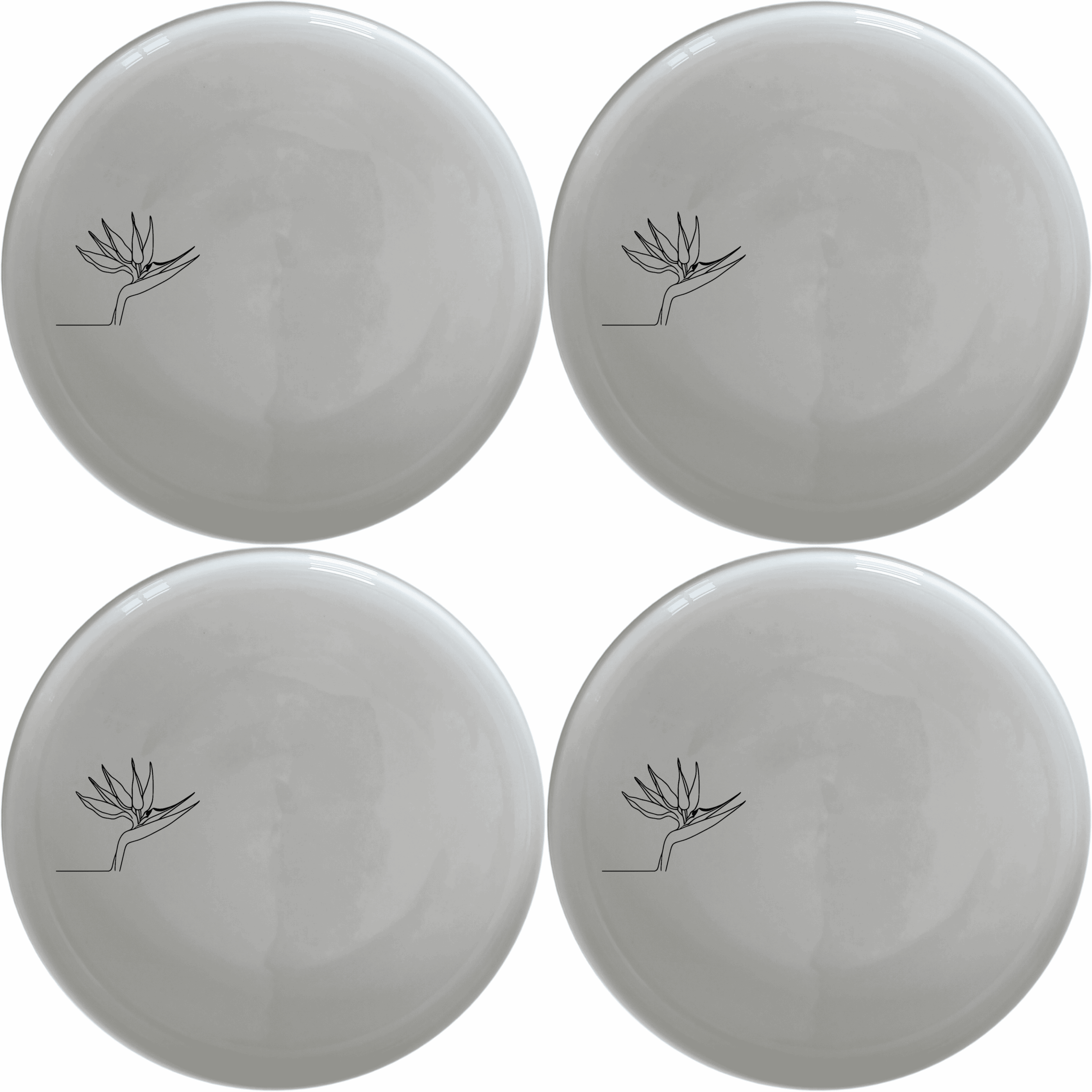 Bird of Paradise Side Plate Set of 4 offers a unique and stylish addition to your dining table, perfect for any occasion.