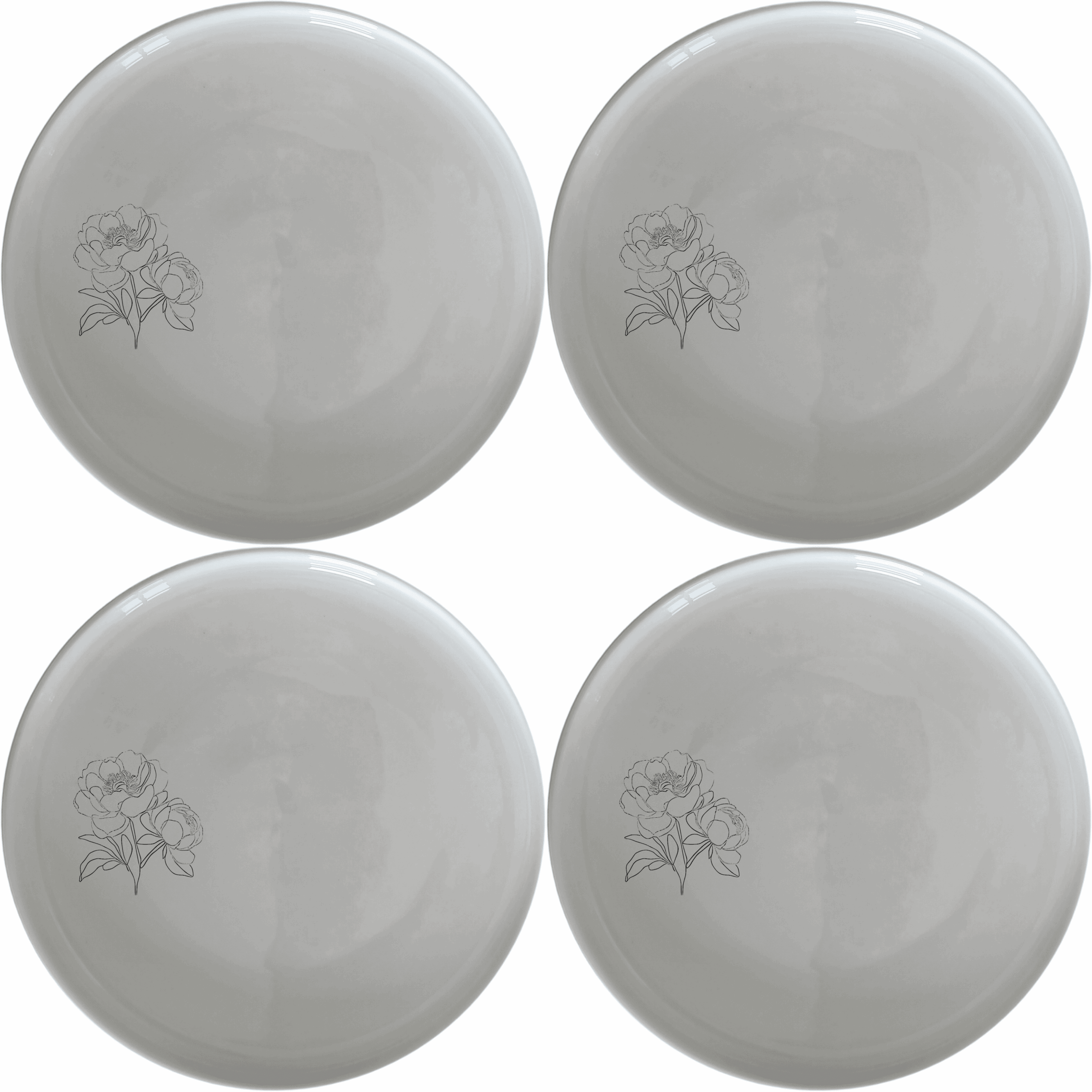 Bold Coral Peonies Side Plate Set of 4 offers a striking and modern design perfect for any dining table. This set of four side plates features a vibrant coral peony design that adds a touch of elegance and color to your meals.