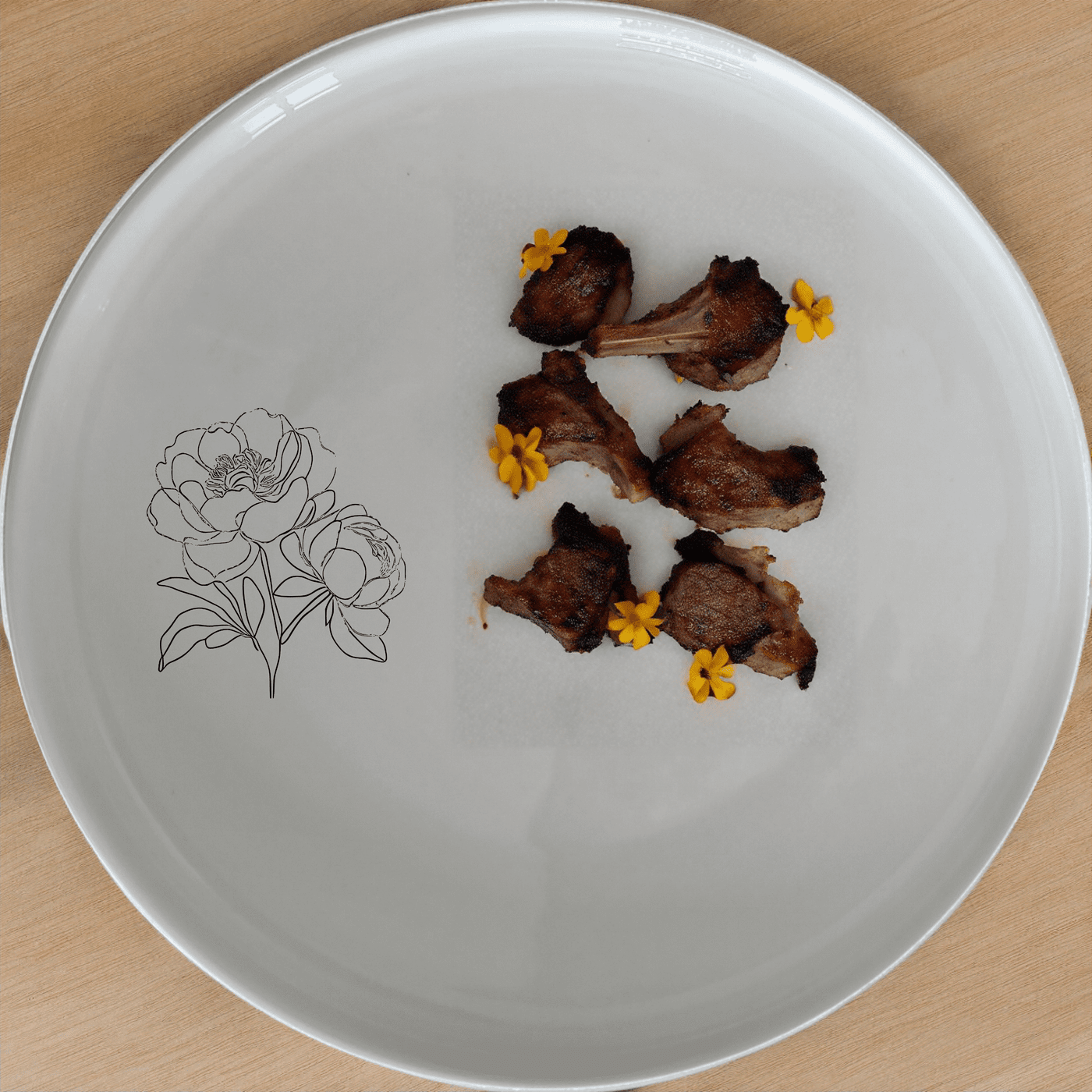 Bold Coral Peonies Side Plate Set of 4 offers a striking and modern design perfect for any dining table. This set of four side plates features a vibrant coral peony design that adds a touch of elegance and color to your meals.