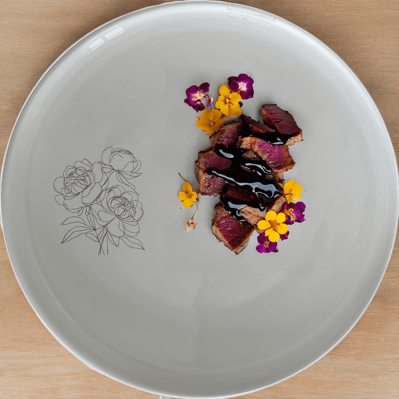 Bold Coral Peonies Side Plate Set of 4 adds vibrant color and elegance to any dining table, perfect for everyday use or special occasions.