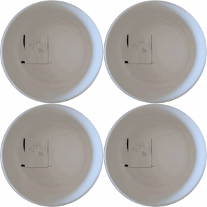 Botanical Pressed Flower Bowl Set of 4 adds a touch of nature to your dining experience with delicate pressed flower designs.