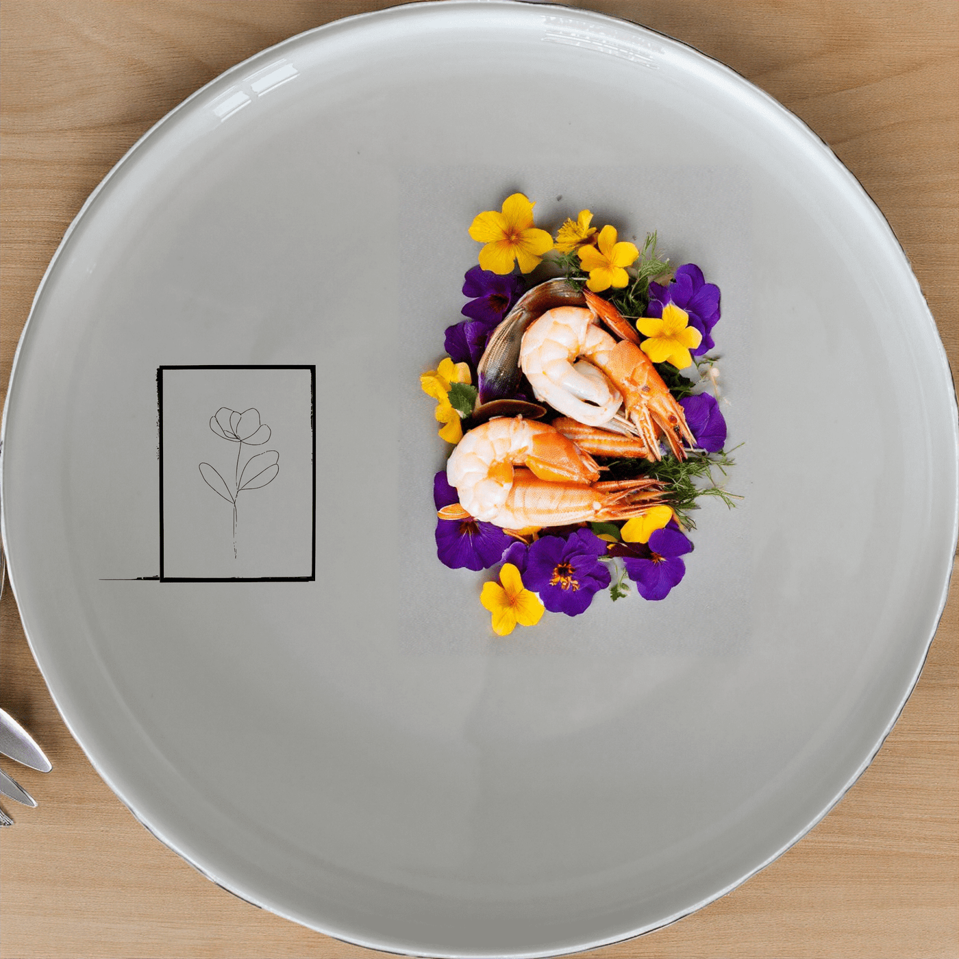 Botanical Pressed Flower Dinner Plate Set of 4 adds a touch of nature to your dining table with delicate pressed flower designs.