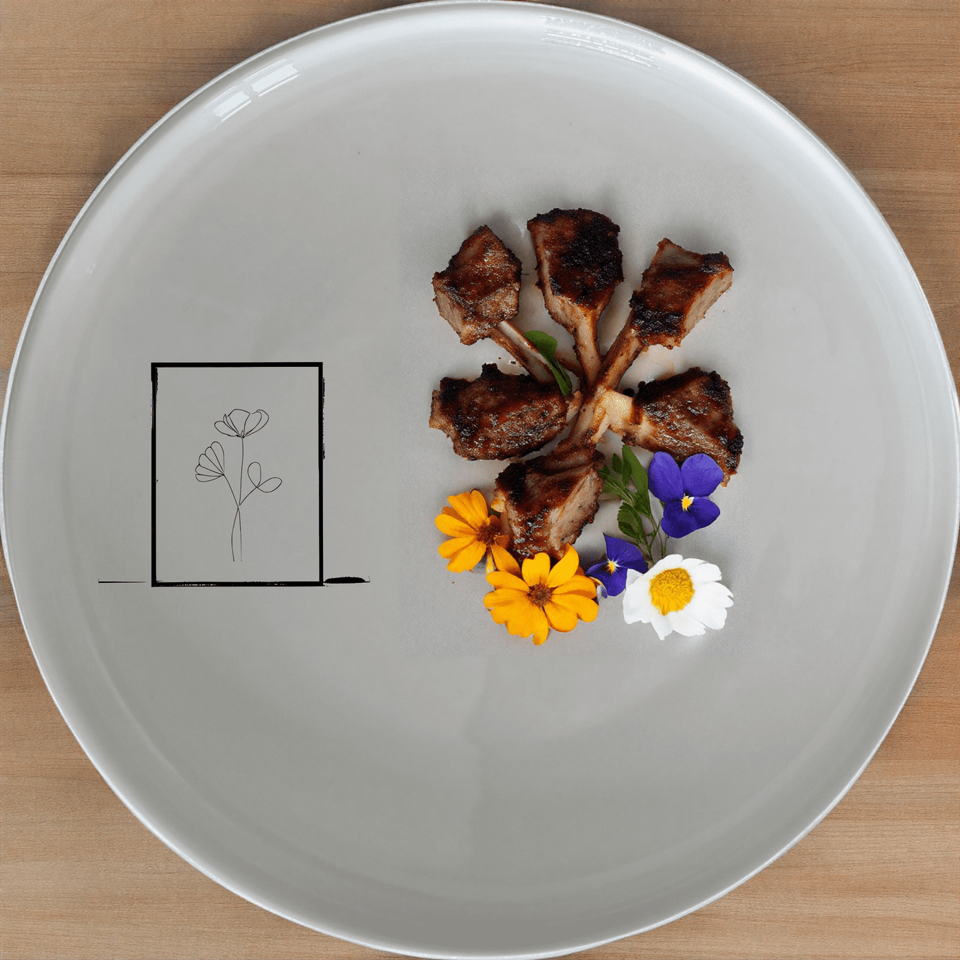 Botanical Pressed Flowers Side Plate Set of 4 adds a touch of nature to your dining table with delicate pressed flower designs.