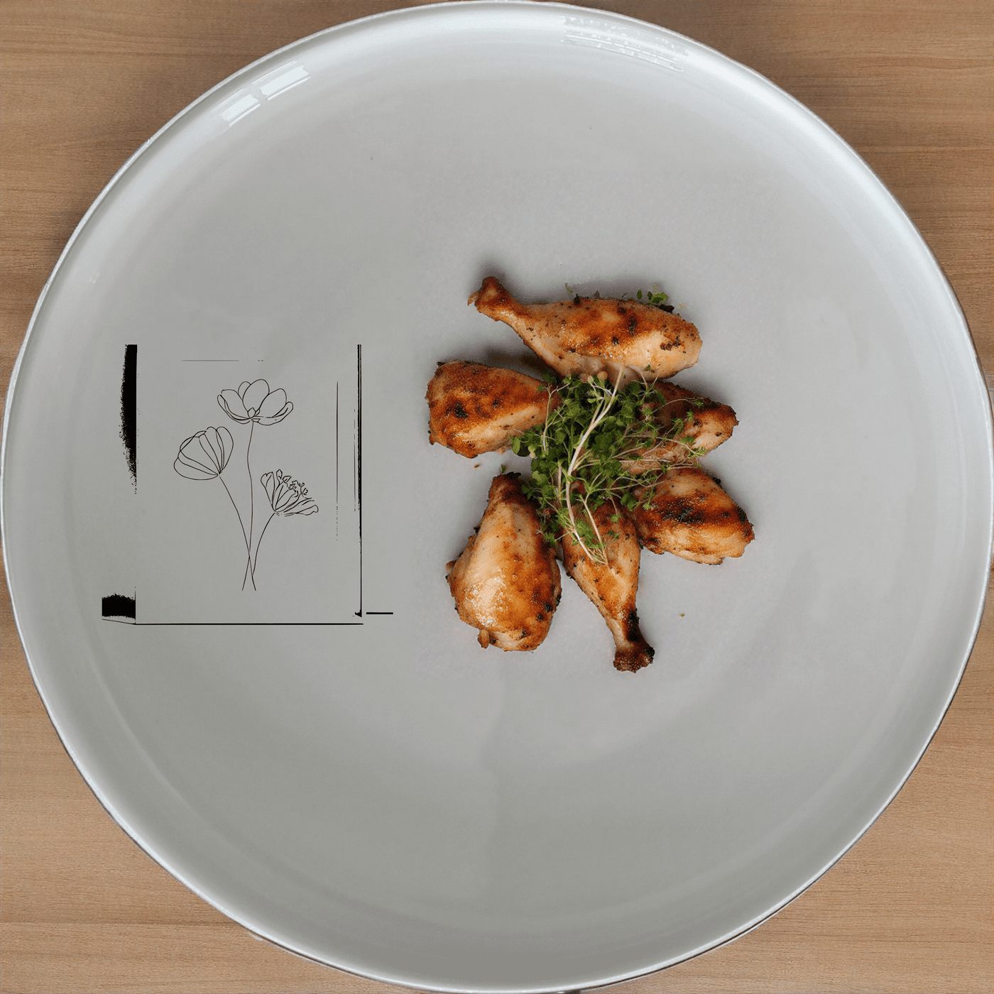 Botanical Pressed Flowers Side Plate Set of 4 adds a touch of nature to your table setting with delicate pressed flower designs.