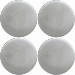 The Budist Imagery Side Plate Set of 4 features a serene and meditative design, perfect for enhancing any dining experience.