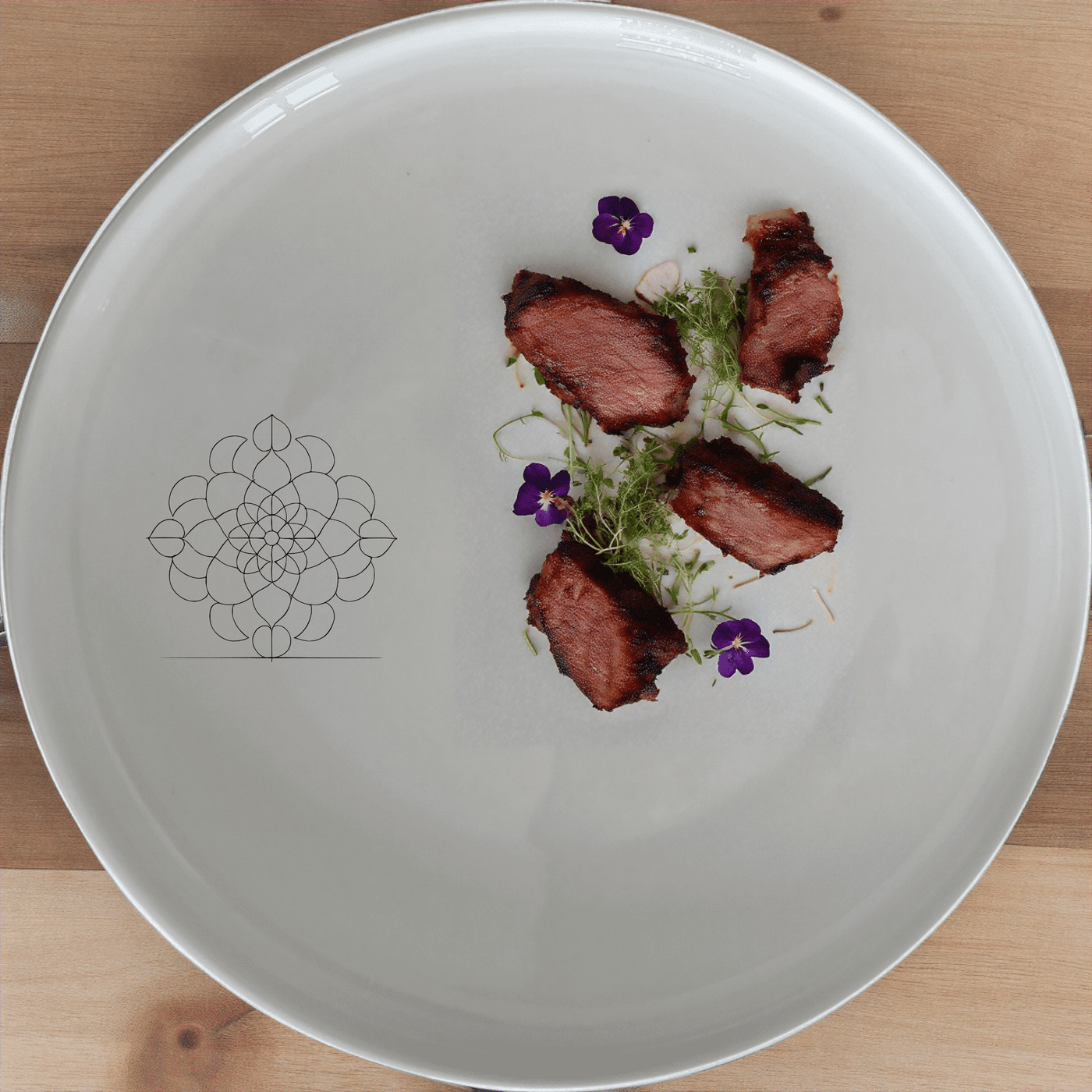 The Budist Imagery Side Plate Set of 4 features a serene and meditative design, perfect for enhancing any dining experience.