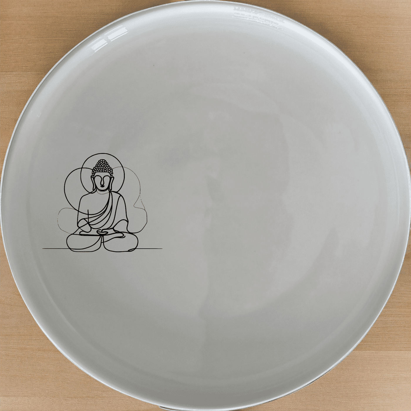 The Budist Imagery Side Plate Set of 4 features serene artwork perfect for any dining setting. This elegant set adds a touch of tranquility to your table.