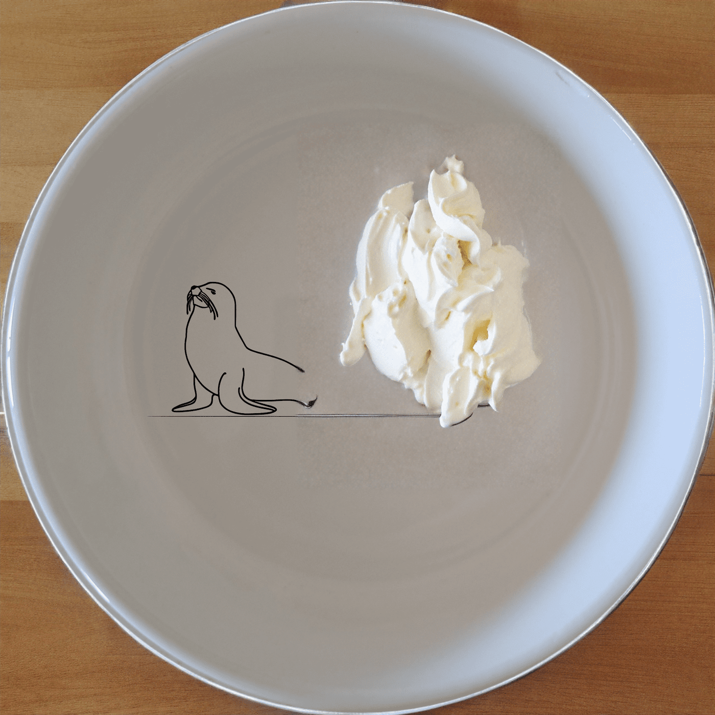 The Cape Fur Seal Bowl Set of 4 features sleek silhouettes on white ceramic, perfect for modern dining and everyday use.