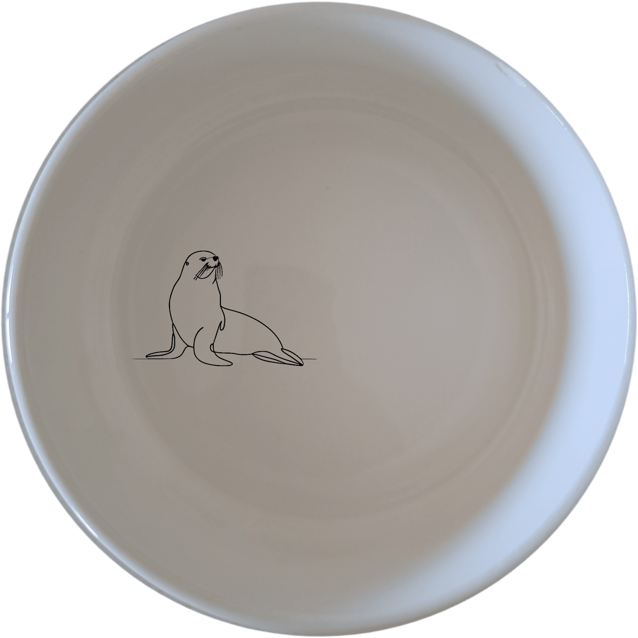 The Cape Fur Seal Bowl Set of 4 features elegant silhouettes on white ceramic, perfect for modern dining and gifting.