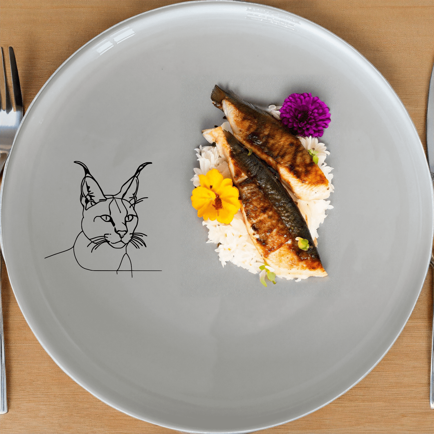 The Caracal Ears Tufted Feline Dinner Plate Set of 4 features a sleek, minimalist design perfect for modern dining. Crafted from durable ceramic, these plates are microwave and dishwasher safe, making them ideal for everyday use.