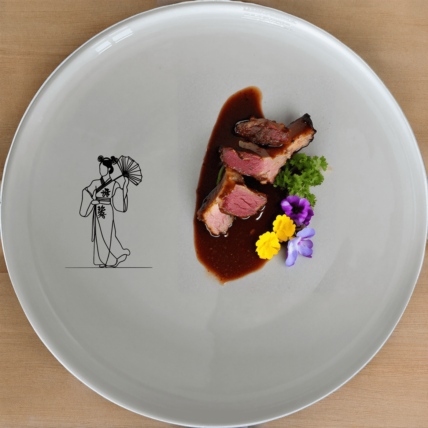 The Chinese Cultural Imagery Dinner Plate Set of 4 features elegant designs perfect for any dining occasion.