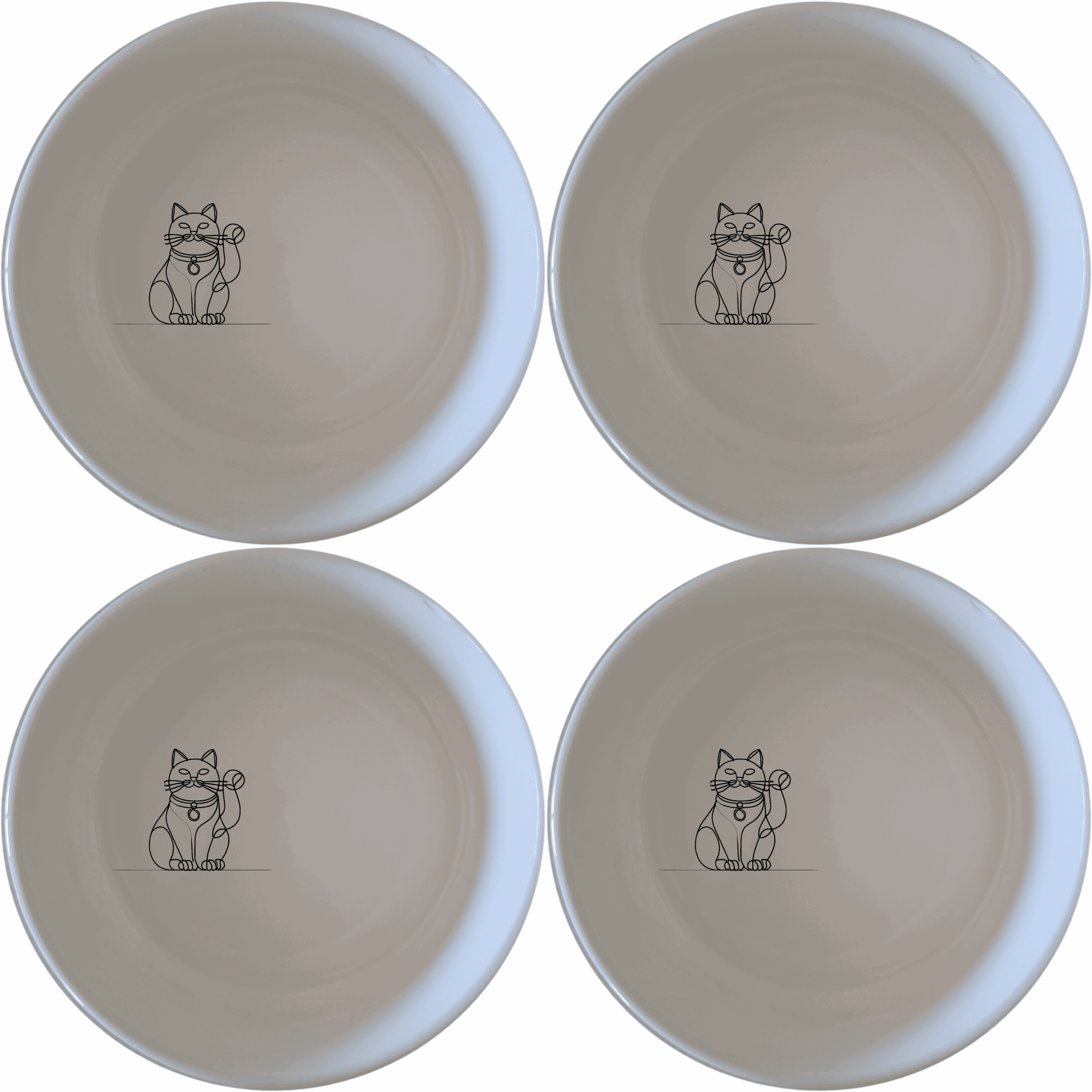 Discover the Chinese Fortune Cat Bowl Set of 4 - Range 3, a charming addition to any kitchen. These ceramic bowls feature a traditional Chinese Fortune Cat design, perfect for everyday use or special occasions.