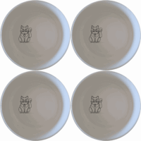 Chinese Fortune Cat Bowl Set of 4 - Range 4 is a stylish and charming addition to any kitchen, perfect for daily use or special occasions.
