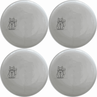 Chinese Fortune Cat Dinner Plate Set of 4 - Range 4 is a stylish and elegant set of four dinner plates featuring a traditional Chinese Fortune Cat design.