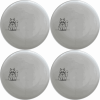 The Chinese Fortune Cat Side Plate Set of 4 - Range 2 is a charming and stylish addition to any dining table, featuring an elegant design that brings good luck and prosperity to your home.