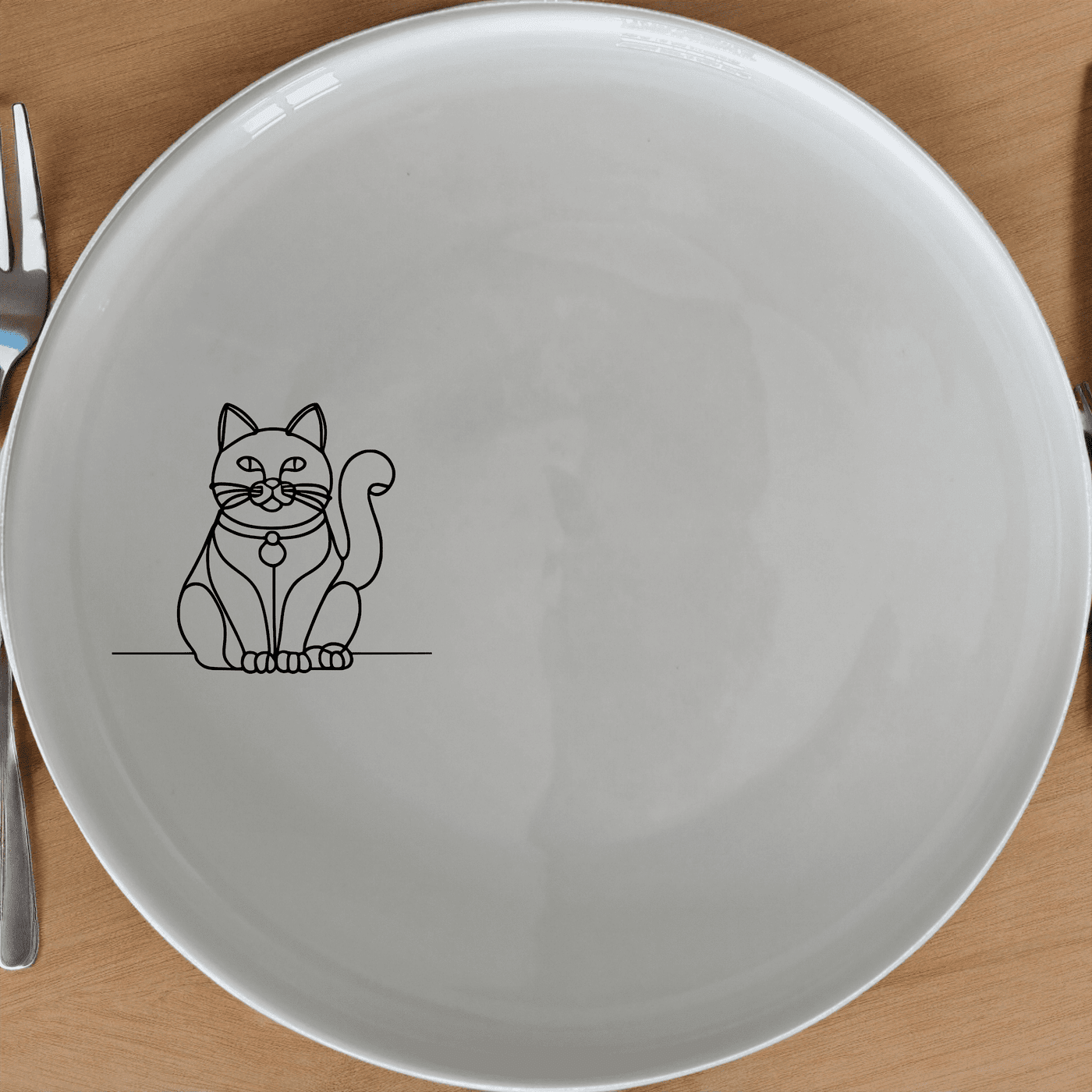 The Chinese Fortune Cat Dinner Plate Set of 4 brings prosperity and good luck to your table. These elegant ceramic plates feature a charming fortune cat design, perfect for everyday use or special occasions.