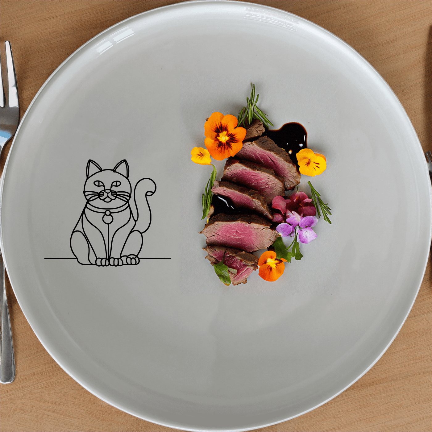 The Chinese Fortune Cat Dinner Plate Set of 4 brings prosperity and good luck to your table. These elegant ceramic plates feature a charming fortune cat design, perfect for everyday use or special occasions.