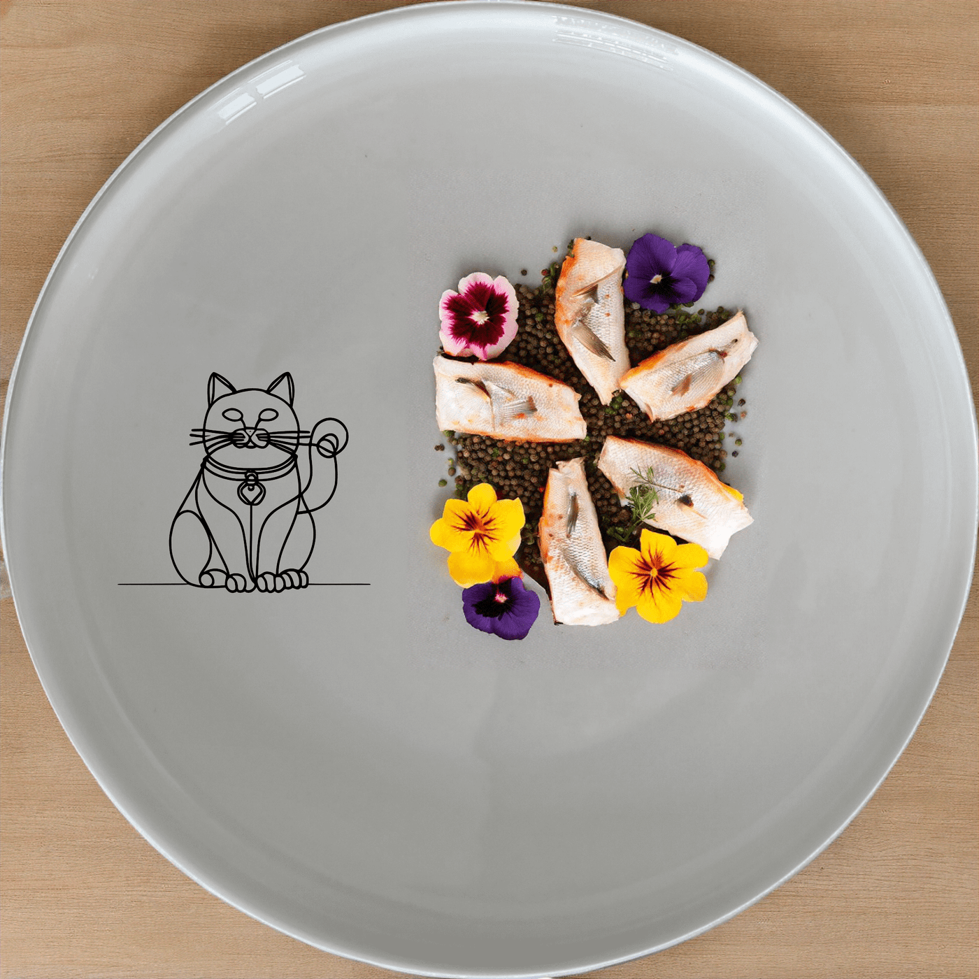 The Chinese Fortune Cat Side Plate Set of 4 - Range 1 brings prosperity and charm to your table. These elegant plates feature a traditional design that adds a touch of culture and style to any dining experience.