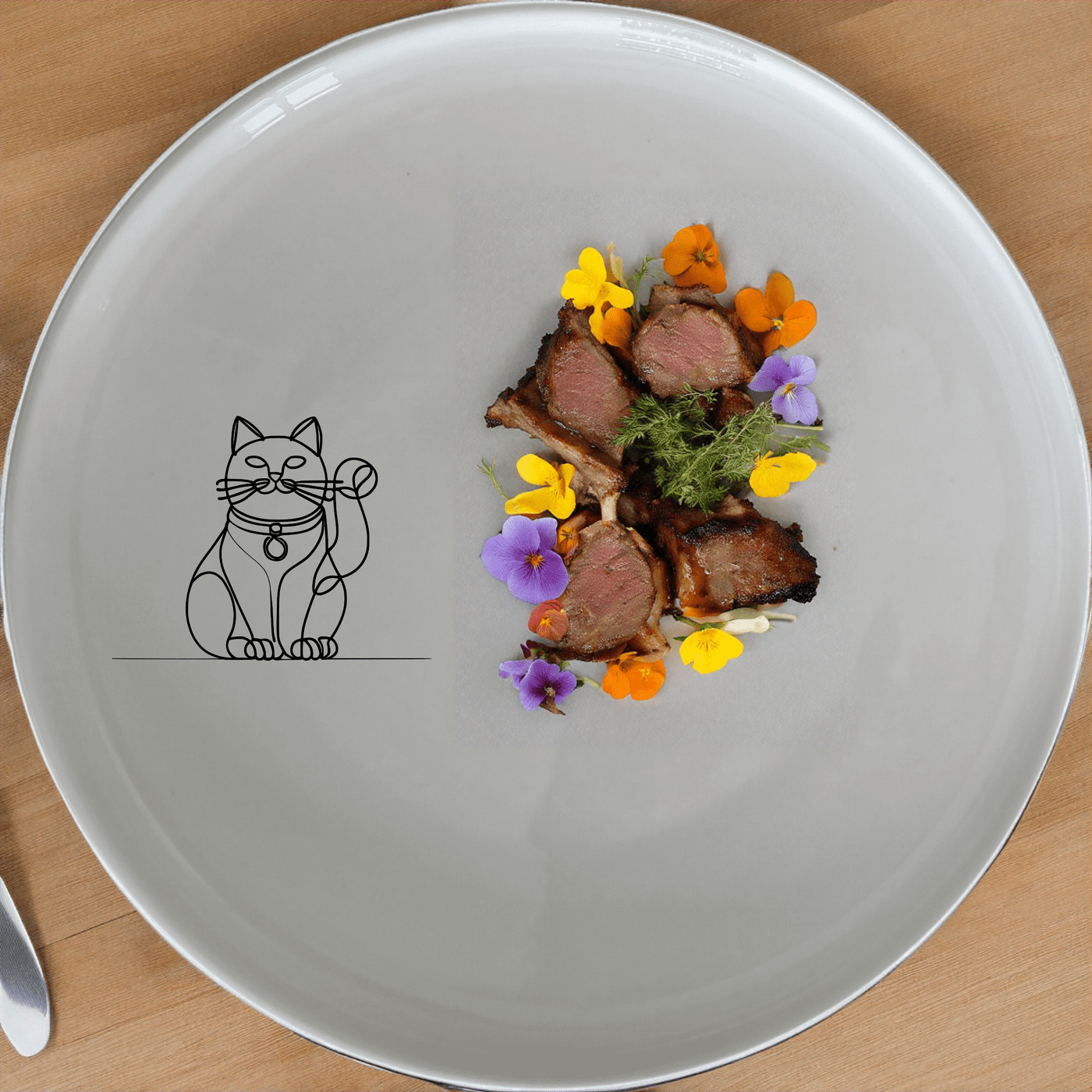 Chinese Fortune Cat Side Plate Set of 4 - Range 3 is a stylish and elegant addition to any dining table. This set features four beautifully designed side plates with intricate Chinese Fortune Cat artwork.