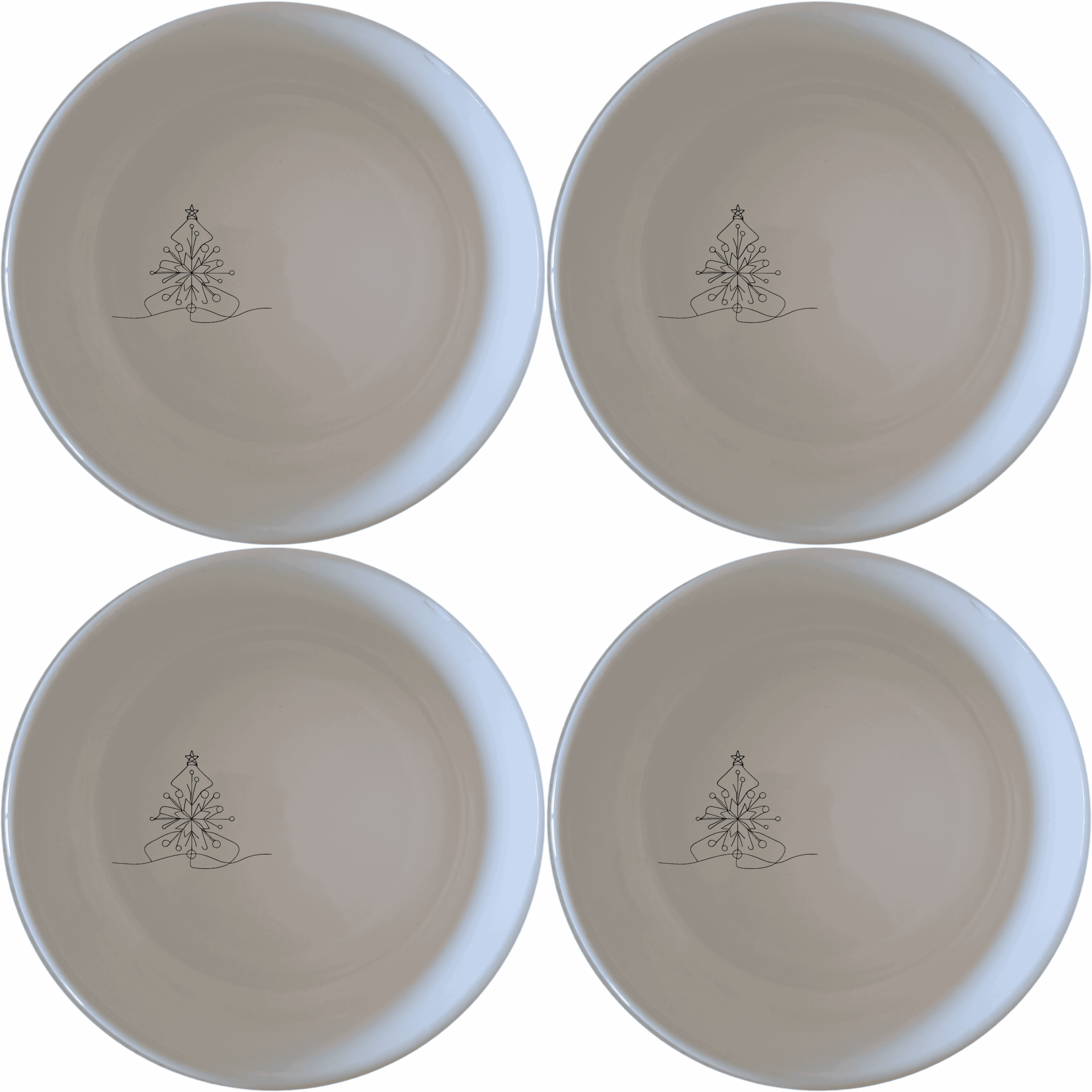 The Christmas Imagery Bowl Set of 4 adds festive charm to your dining table with elegant Christmas designs.